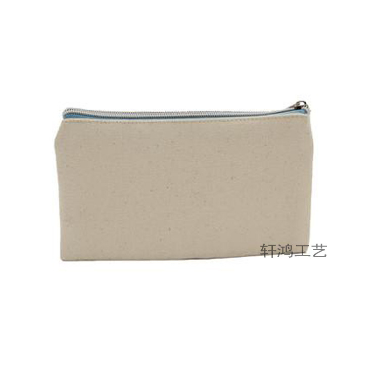 专业定制 帆布拉链文件资料袋 纯棉铅笔文具袋 手提办公拉链笔袋