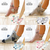 summer Mesh Thin section children Socks Five double Cotton socks Short tube Tongwa Cartoon three-dimensional Ears Baby Socks