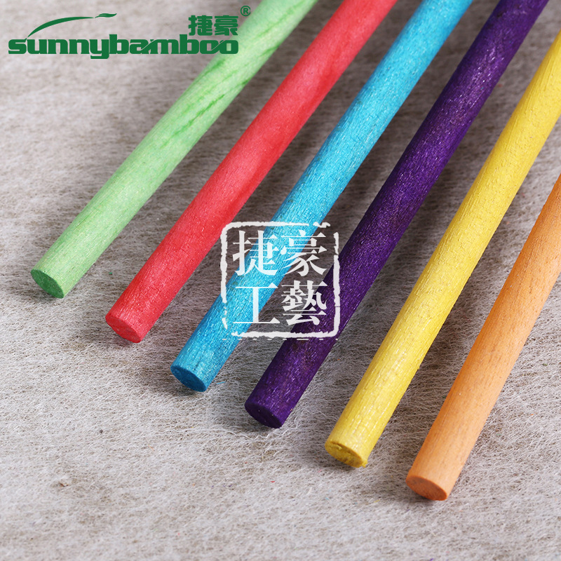 捷豪工艺原木木棒指甲美容签推平棒贴纸推平器彩色实木美甲清洁棒详情图9