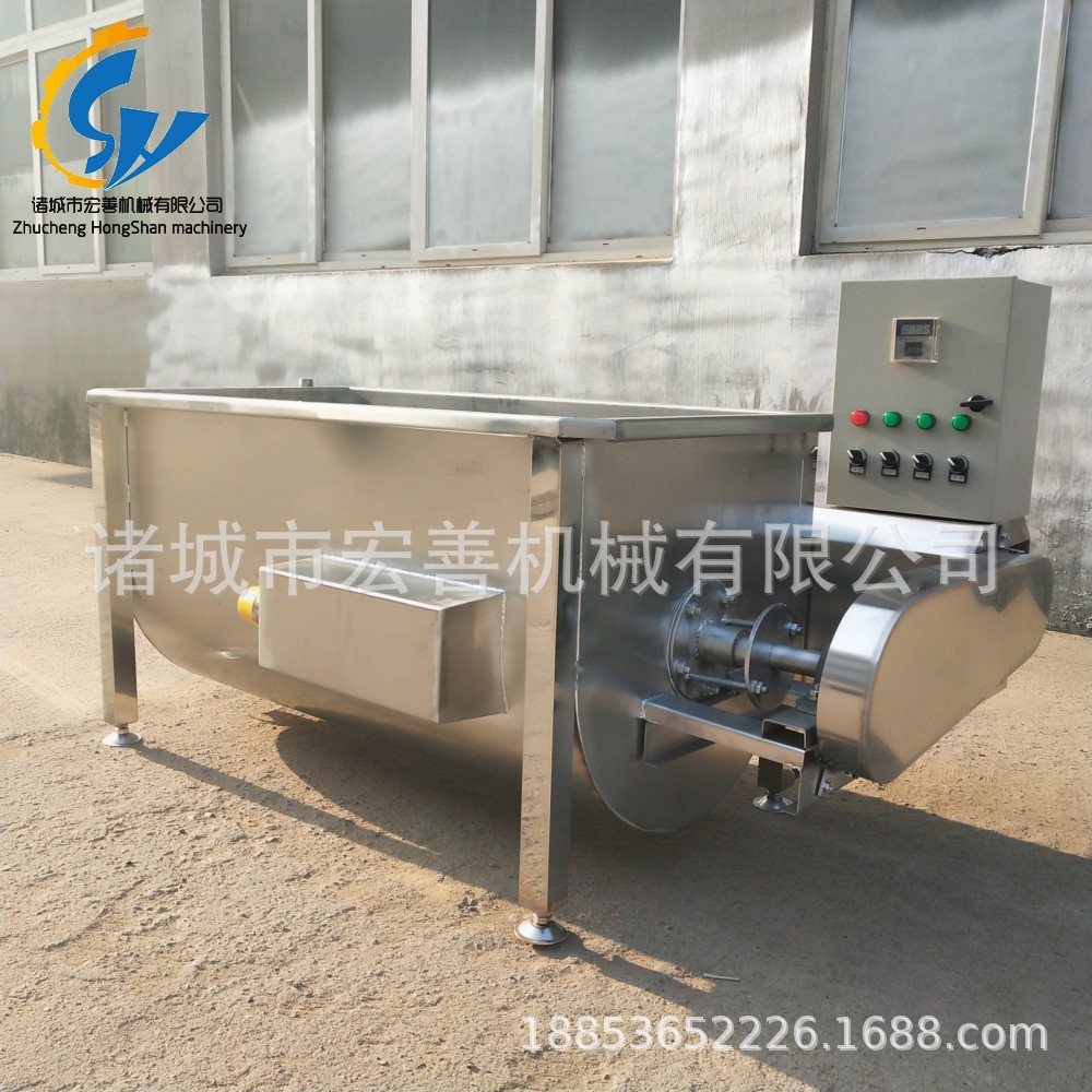 全自动家禽屠宰烫锅 不锈钢小型家用烫锅 供应电气两用浸烫池机械