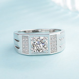 Мужское платиновое кольцо на день Святого Валентина, белое золото 18 карат, подарок на день рождения