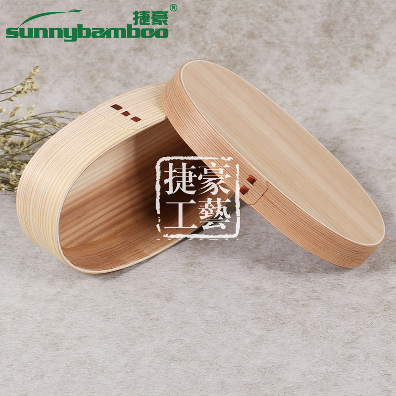 Hot-selling Japanese-style wooden single-layer bento boxes on Taobao, simple and creative wooden lunch boxes wholesale, and customizable food storage boxes detail image 9