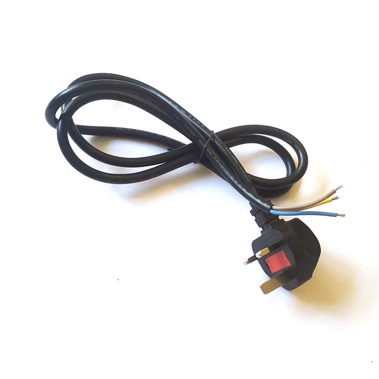 厂家直销 英规单头电源线 3芯插头线 英国插头线 英式电源线 现货