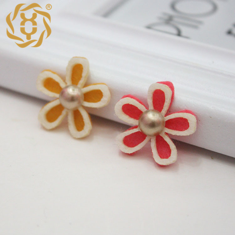 现货2.5cm无纺布激光小梅花手工小花工艺品娃娃头饰DIY装饰小花朵