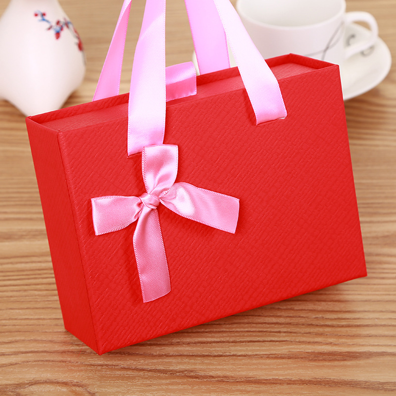 Gran lazo rosa para enviar novia caja de regalo de cumpleaños compañero de boda caja de regalo caja de cajón caja de embalaje de caramelo