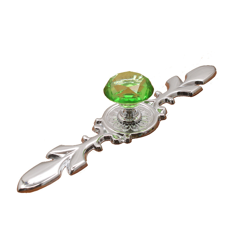 Manija de cristal estilo europeo moderno minimalista armario puerta del gabinete solo agujero plata manija inferior nueva fábrica de Ventas Directas