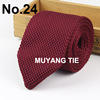 Knitted fashionable tie, trend multicoloured arrow, 7cm