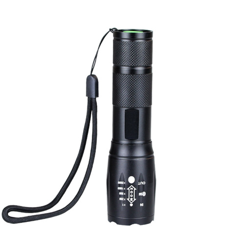 T6 strong light flashlight LED rechargeable outdoor cycling light long-range aluminum alloy zoom waterproof fishing lighting