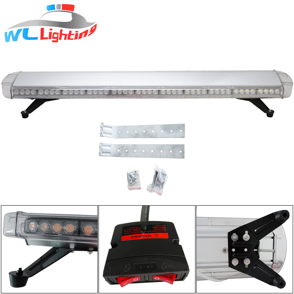 131CM 96LED长条爆闪灯 96LED长排警示灯 车顶灯 96W救护车爆闪灯