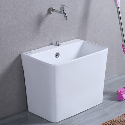 陶瓷拖布池特大号拖把池长方形墩布池卫生间地拖盆阳台厂家直销|ru