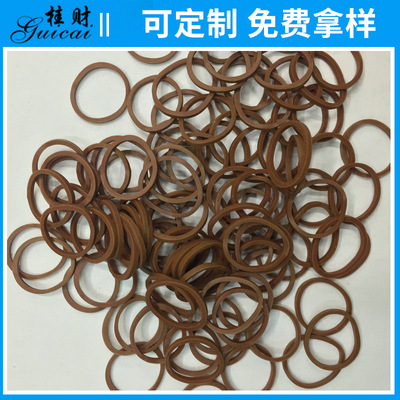 桂财原装无油06AA彩色橡皮筋橡胶圈深咖色牛皮筋现货厂家直销