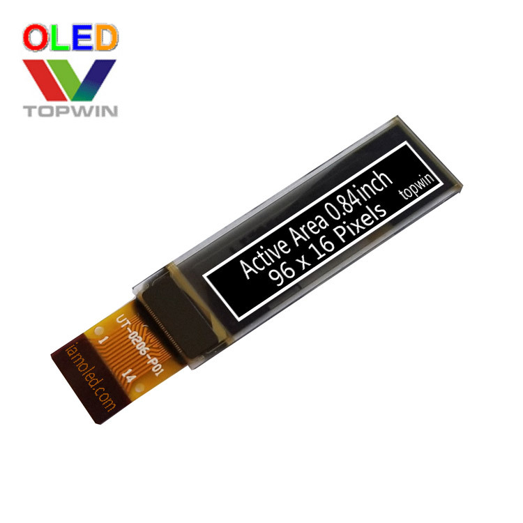 0.84英寸蓝色oled显示模组蓝光9616TLBBG01接插方式IIC/I2C模块