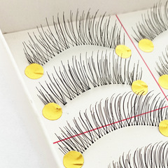 217透明梗假睫毛 手工製作 交叉裸妝款眼睫毛十對裝