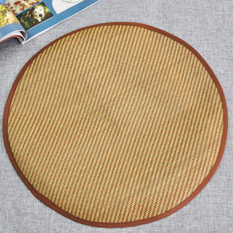 Pet mat woven bamboo mat for dogs and cats, round pet bed mat, summer dog and cat bed mat, oval shape