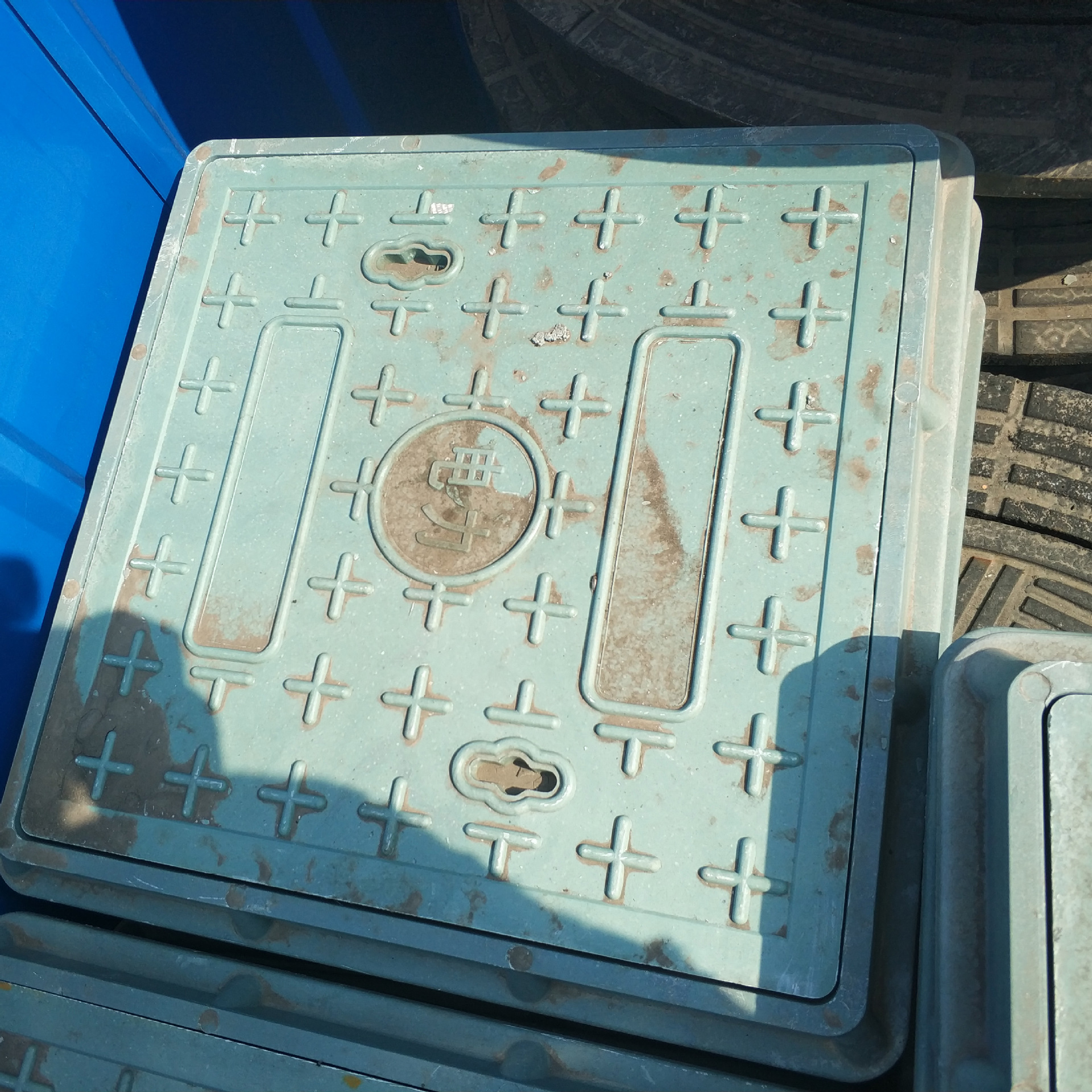 现货供应高分子复合井盖 400*400*40方形电力水表箱井盖厂价批发