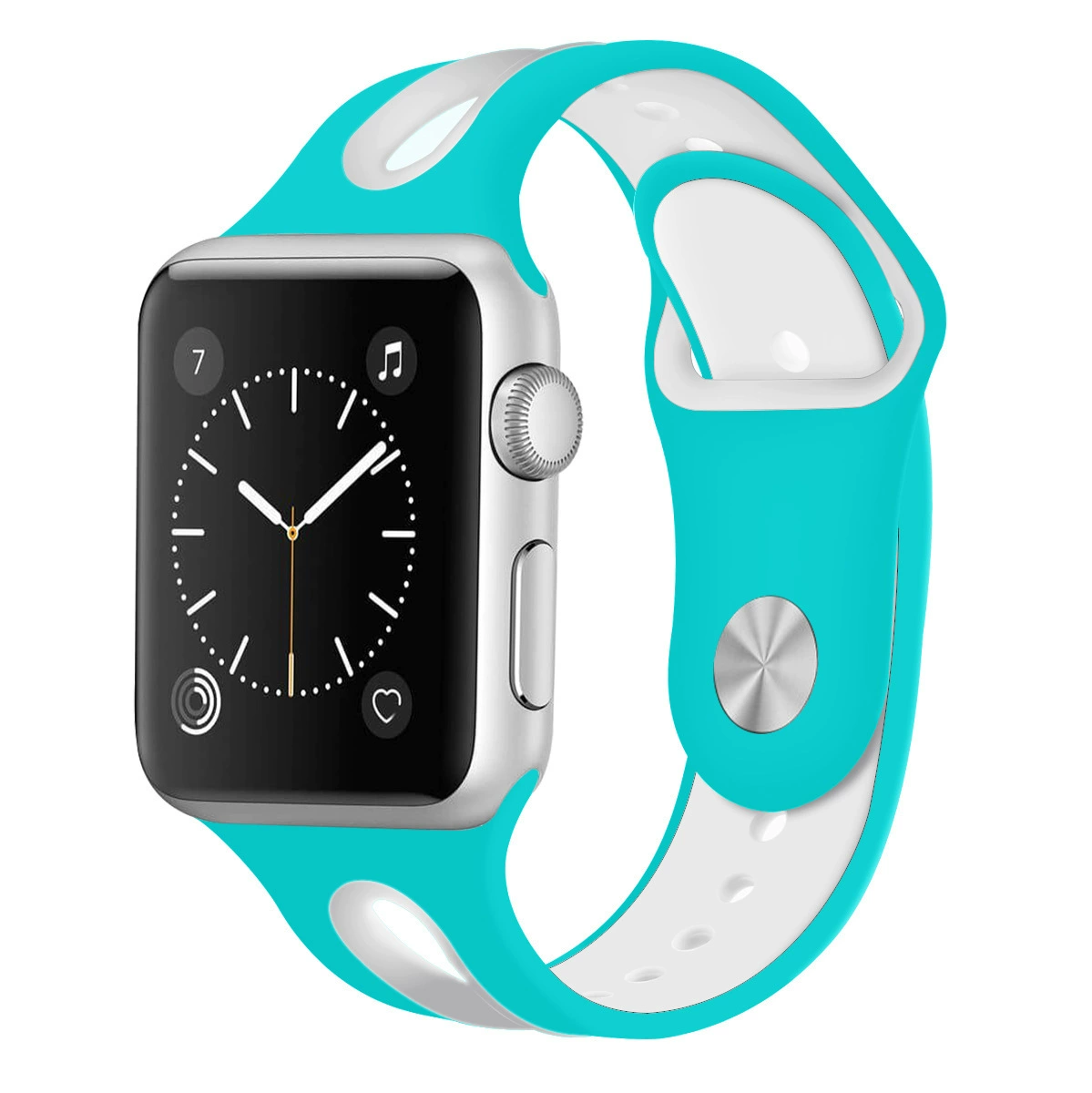 Apple, силиконовый ремешок для часов, браслет, двухцветная повязка для волос
