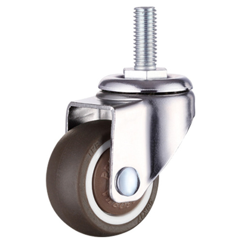 1.5-inch rubber screw rod universal silent casters manufacturer furniture pot stand shelf cart caster TPR wheels