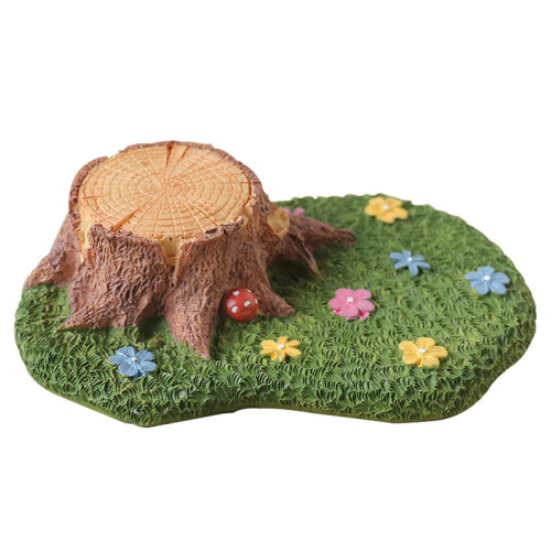 zakka mini resin lawn tree stump ornaments micro landscape accessories resin small house background props ornaments