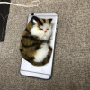 Phone case with accessories, creative realistic accessory, decorations, doll, toy, cat