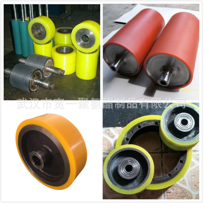 供应湖北孝感、荆门设备用输送滚轮聚氨酯橡胶包胶挂胶