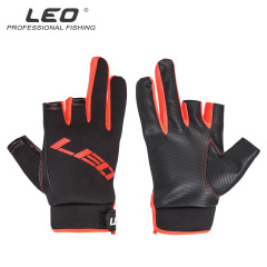 27954 LEO/LEO [Composite Thickened Fishing Gloves] Exposed three-finger Lua non-slip fishing gloves and fishing gear