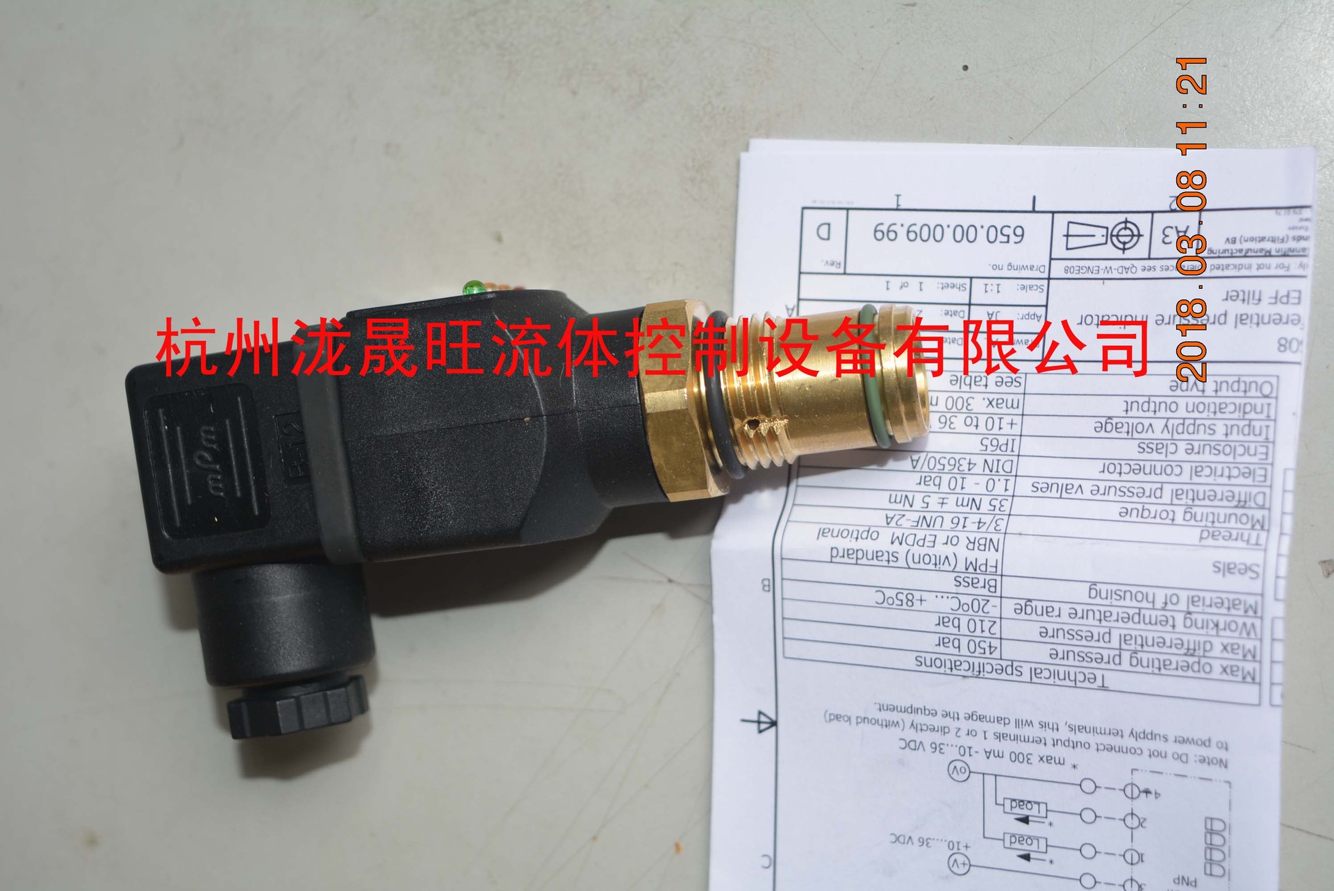 派克PARKER压差发讯器FMUF5MVMS08特价供应