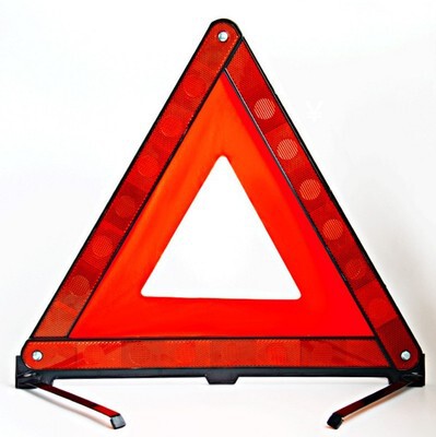 Reflective car warning triangle, parking safety triangle warning sign, fault tripod sign