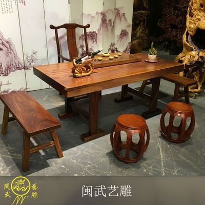 奥坎实木大板 奥坎大板 非洲花梨木茶书桌办公桌 厂家批发定制