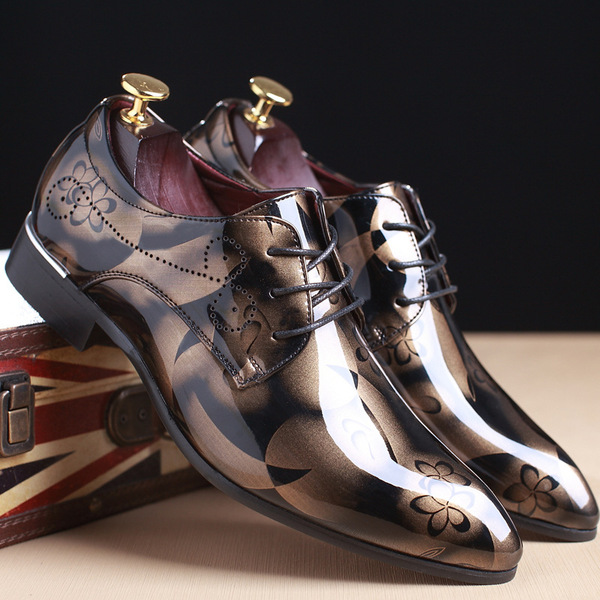 English Gentleman and Groom Derby Wedding Shoes Business Dress Pointed Leather Shoes Casual Shoes Men's Shoes Large Size