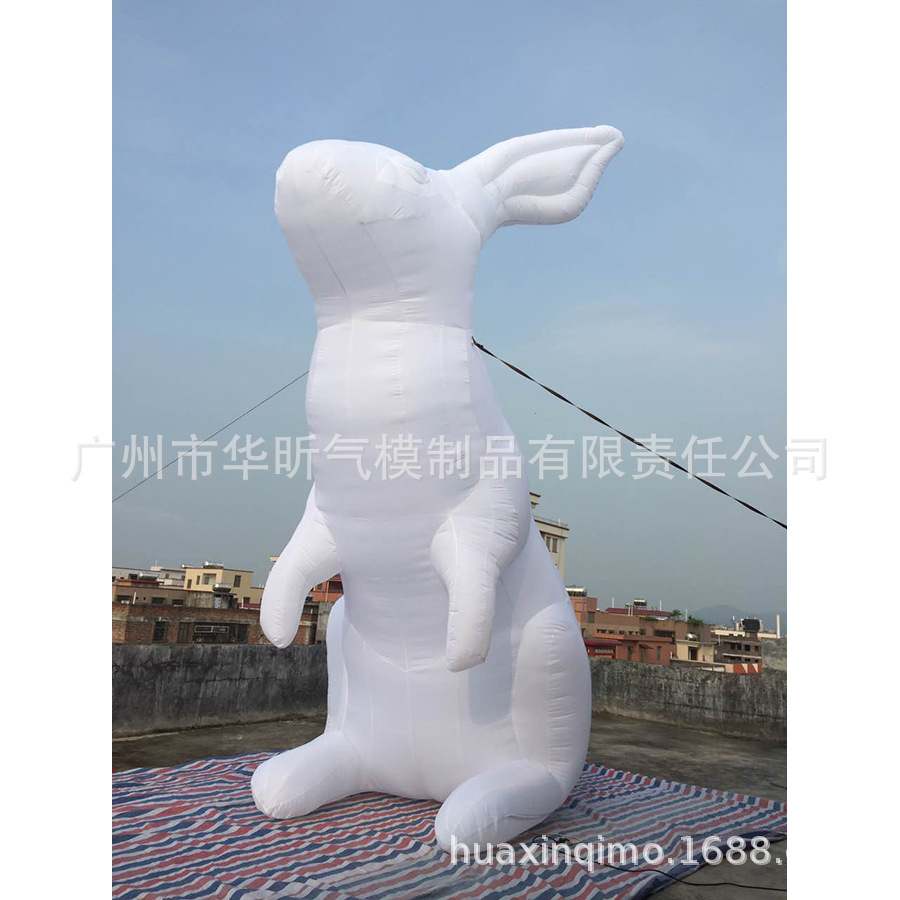 中秋节商场广场购物中心售楼处美陈景观布置充气仿真彩绘兔子