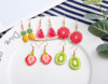 Fruit fresh summer earrings, Korean style, wholesale