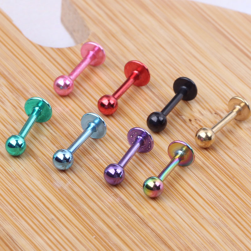 Pointed titanium steel lip stud product view