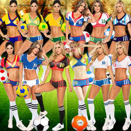 酒吧啦啦队女款足球宝贝服装 摄影服装 拉拉队服 啦啦操表演服