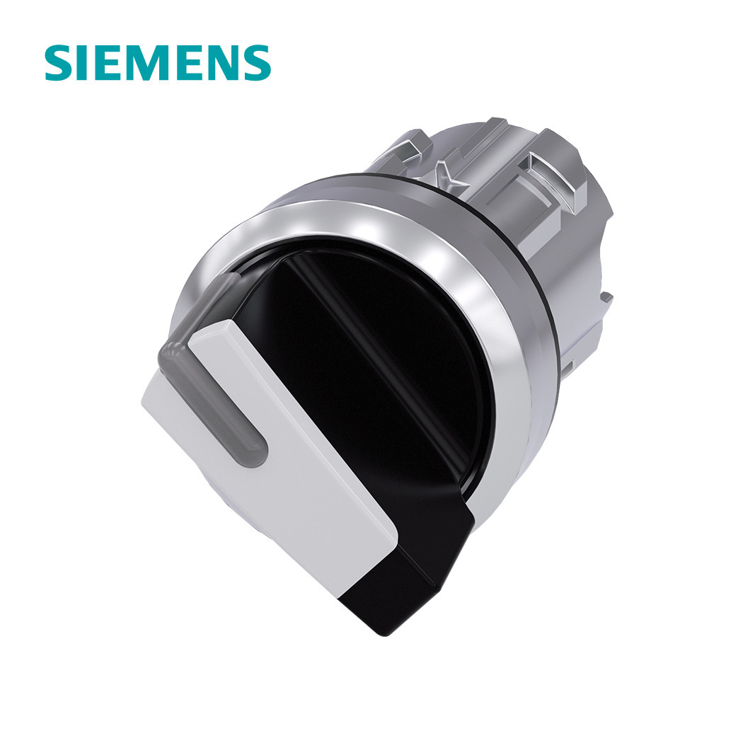 3SU1系列φ22选择金属亮光按钮头白色