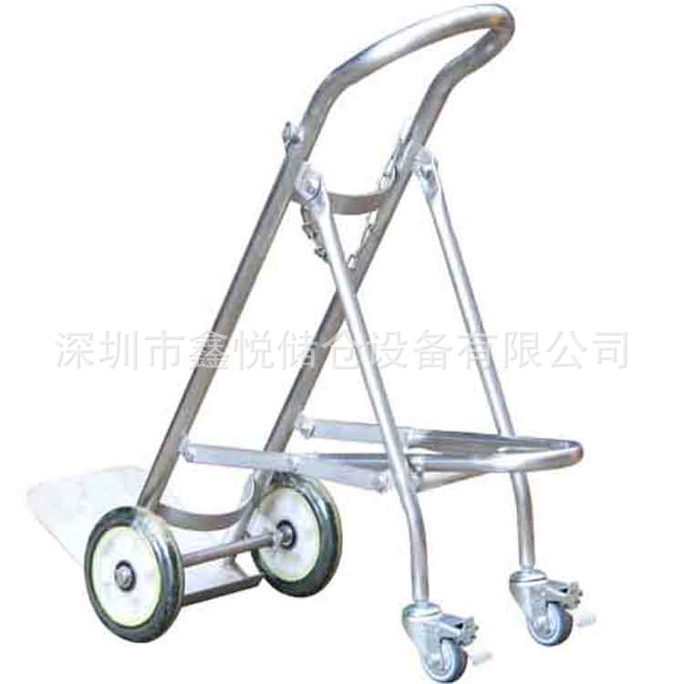 批发304不锈钢气瓶搬运车/带铁链钢瓶车/气瓶手推车/ TY120B