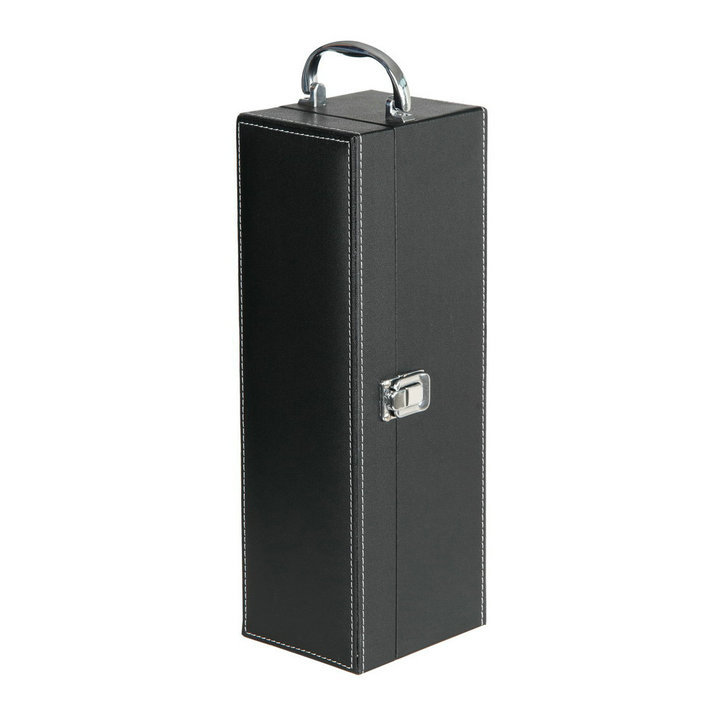 现货供应单只装带酒具葡萄红酒皮盒 礼品包装盒 浙江皮盒厂