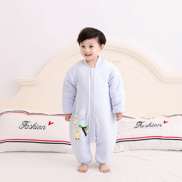 Детский спальный мешок с разрезом на штанинах, детский цветной хлопковый спальный мешок с защитой от ударов, детский спальный мешок с разрезом на штанинах