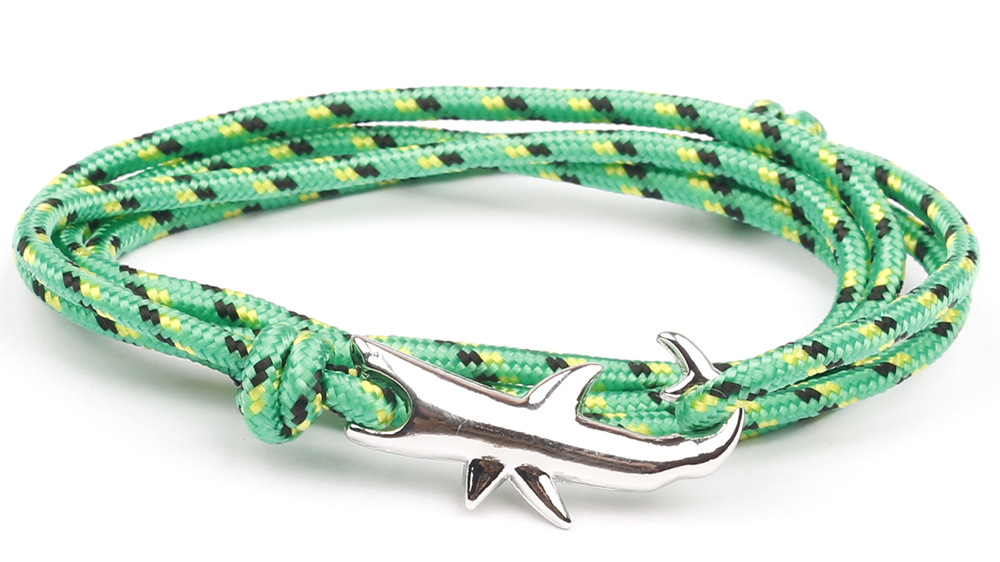 12g Weight Bracelets Classification Alloy, rope Chain Material 1 Piece Quantity Holiday, Daily, Street Occasion Alloy, rope Material Shark Pattern Men's Gender Layered Design Casual, Simple Style Style Casual Simple Style Shark Alloy Rope Layered Men's Bracelets Men's Chain Bracelets 20
