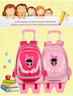 2018 new pattern Primary and secondary school students Trolley bags Korean Edition nylon waterproof men and women children Palou Backpack
