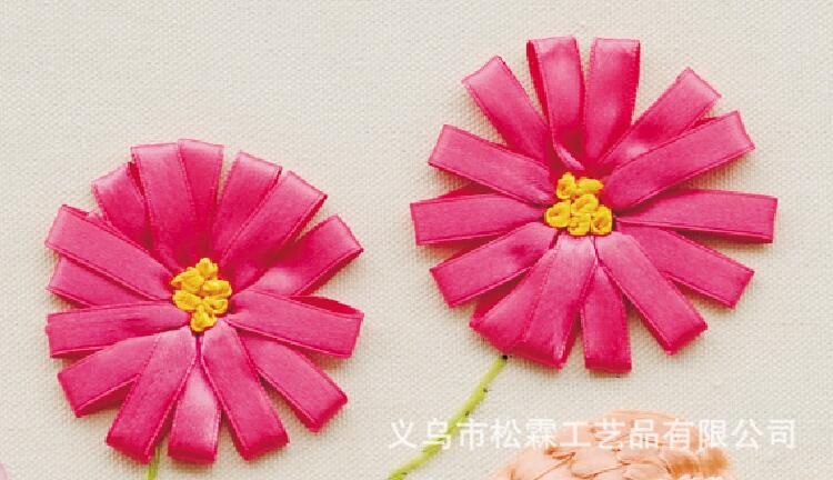 Oujin fábrica cinta bordado artesanal DIY niño estudiante hecho a mano flor temporada chica bordado DIY Cruz puntada