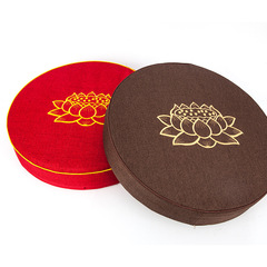 鳳雲飛佛堂拜墊拜佛墊亞麻家用磕頭跪墊蓮花禮佛具蒲團禪修墊打坐