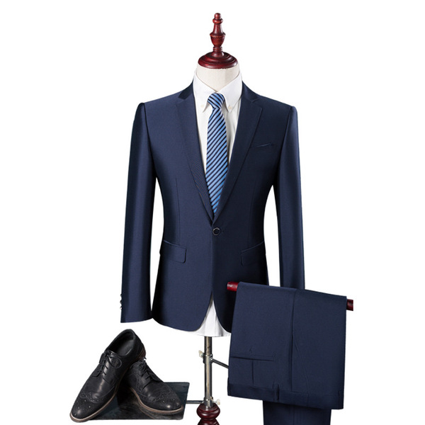 Suit suit men’s business suit professional suit Korean version of slim groomsman bridegroom wedding dress two pieces
