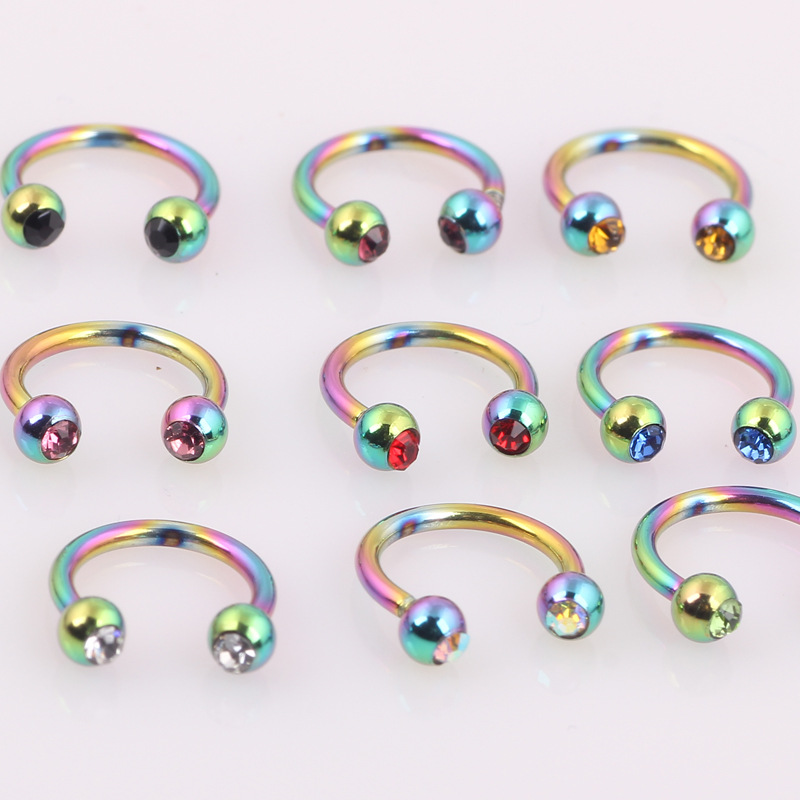 Pointed titanium steel lip stud product view