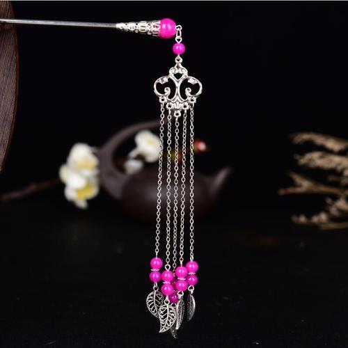 chinese hanfu hair accessory for girls Ancient headdress long tassel hairpin classic ancient Princess hairpin hairpin pan hair lady hairpin step shake