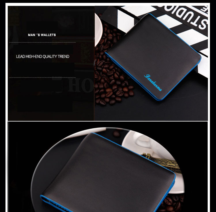 Korean Version Of The New Fashion Multi-color Iron Sheet Short Wallet Fine Lines And Color Edges Men's Horizontal Wallets display picture 14