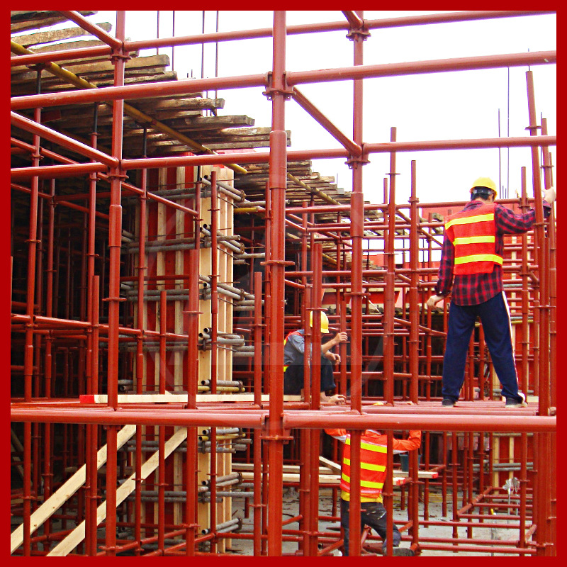 建宇批发 十字盘轮扣式脚手架 工地装修 焊接插扣支架 脚手架厂家