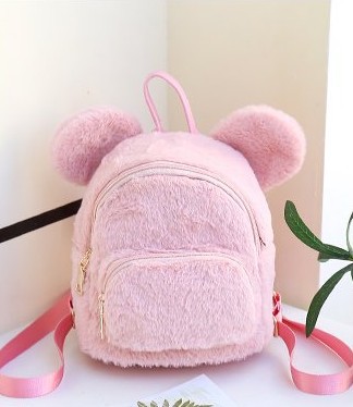 Mochila de felpa con orejas de conejo – Estilo kawaii para estudiantes y chicas jóvenes, modelo 2021