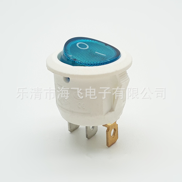 海飞供应KCD1-105/N22带灯船型开关 圆形船型开关