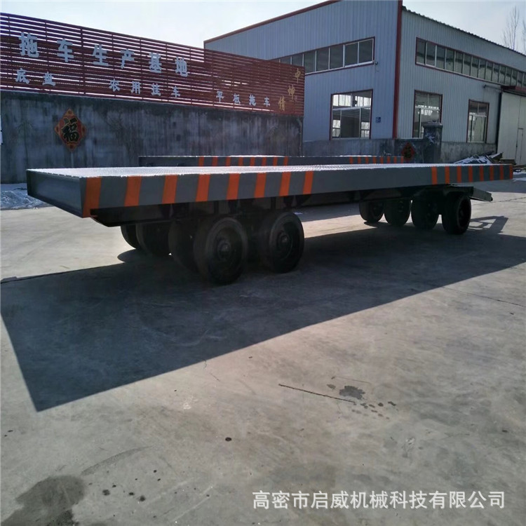 30吨货物中转车重型平板拖车平板拖车 加长型物流拖车厂家供应