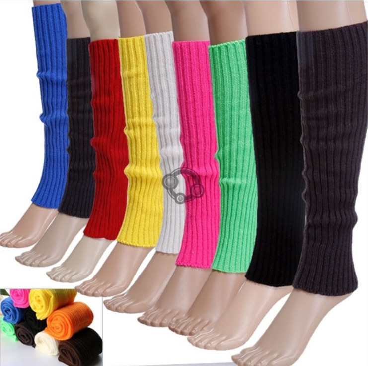 Frau Einfacher Stil Einfarbig Mischen Acryl Jacquard Socken Über Die Knie Socken display picture 4